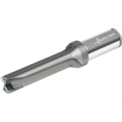 Walter - 76mm Max Drill Depth, 4xD, 19mm Diam, Indexable Insert Drill - 2 Inserts, 25mm Shank Diam, Straight Shank - Caliber Tooling