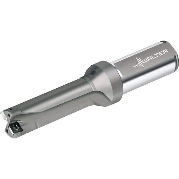 Walter - 93mm Max Drill Depth, 3xD, 31mm Diam, Indexable Insert Drill - 2 Inserts, 32mm Shank Diam, Straight Shank - Caliber Tooling