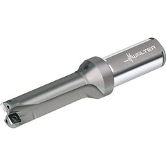 Walter - 60mm Max Drill Depth, 3xD, 20mm Diam, Indexable Insert Drill - 2 Inserts, 25mm Shank Diam, Straight Shank - Caliber Tooling