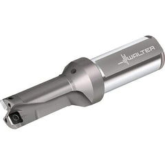 Walter - 42mm Max Drill Depth, 2xD, 21mm Diam, Indexable Insert Drill - 2 Inserts, 25mm Shank Diam, Straight Shank - Caliber Tooling