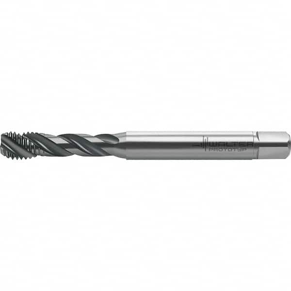 Walter-Prototyp - M6x1.00 Metric 3 Flute 6HX Semi-Bottoming Spiral Flute Tap - High Speed Steel, TiCN Finish, 82.5mm OAL, Right Hand Flute, Right Hand Thread, Series TC121 - Caliber Tooling