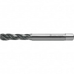 Walter-Prototyp - M4x0.70 Metric 3 Flute 6HX Semi-Bottoming Spiral Flute Tap - High Speed Steel, TiAlN Finish, 64.65mm OAL, Right Hand Flute, Right Hand Thread, Series TC121 - Caliber Tooling