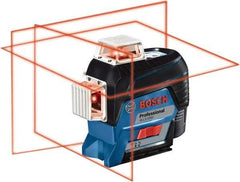 Bosch - 3 Beam 200' Max Range Self Leveling Line Laser - 3/32" at 30' Accuracy, Battery Included - Caliber Tooling