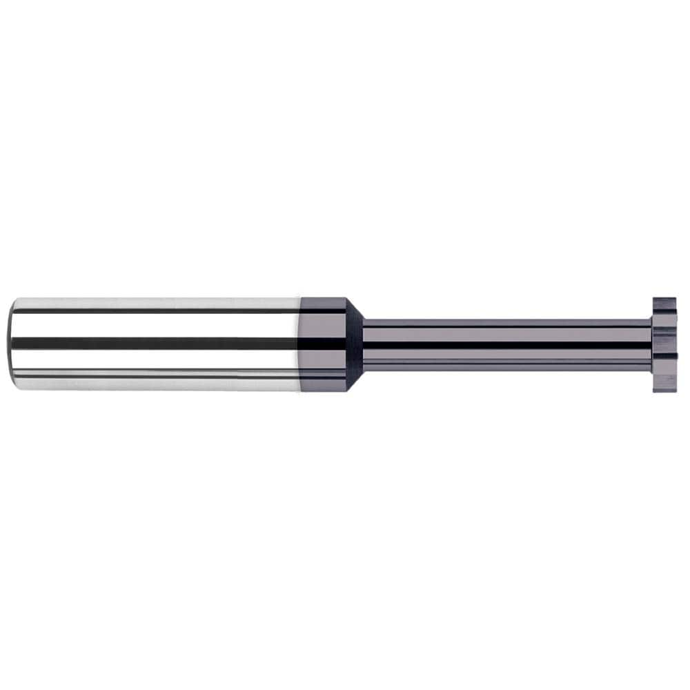 Harvey Tool - 1/4" Cut Diam, 1/16" Cut Width, 1/4" Shank, Straight-Tooth Woodruff Keyseat Cutter - Exact Industrial Supply