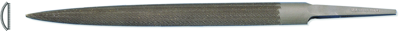 8" Half-Round File, Cut 2 - Caliber Tooling