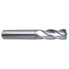 6mm Dia. x 57mm Overall Length 4-Flute Square End Solid Carbide SE End Mill-Round Shank-Center Cut-Uncoated - Caliber Tooling