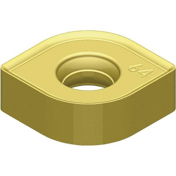 Kennametal - SNHJ120660 Grade KCSM40 Carbide Milling Insert - TiN Finish, 4.52mm Thick, 1/2" Inscribed Circle, 6mm Corner Radius - Caliber Tooling