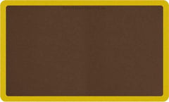 Smart Step - 5' Long x 3' Wide, Dry Environment, Anti-Fatigue Matting - Brown with Yellow Borders, Urethane with Urethane Sponge Base, Beveled on All 4 Sides - Caliber Tooling