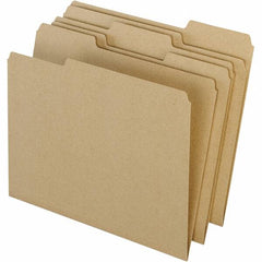 Pendaflex - 11-5/8 x 9-1/2", Letter Size, Natural, File Folders with Top Tab - 11 Point Stock, Assorted Tab Cut Location - Caliber Tooling