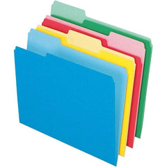 Pendaflex - 11-5/8 x 9-1/2", Letter Size, Assorted Colors, File Folders with Top Tab - 11 Point Stock, Assorted Tab Cut Location - Caliber Tooling