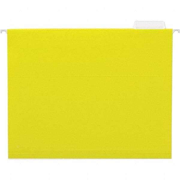 UNIVERSAL - 9-1/2x11-3/4", Letter Size, Yellow, Hanging File Folder - 11 Point Stock, 1/5 Tab Cut Location - Caliber Tooling