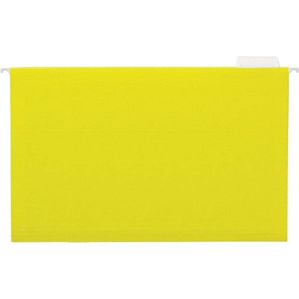 UNIVERSAL - 9-1/2x11-3/4", Legal, Yellow, Hanging File Folder - 11 Point Stock, 1/5 Tab Cut Location - Caliber Tooling