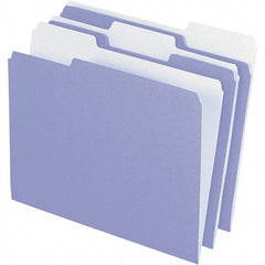 Pendaflex - 11-5/8 x 9-1/2", Letter Size, Lavender, File Folders with Top Tab - 11 Point Stock, Assorted Tab Cut Location - Caliber Tooling