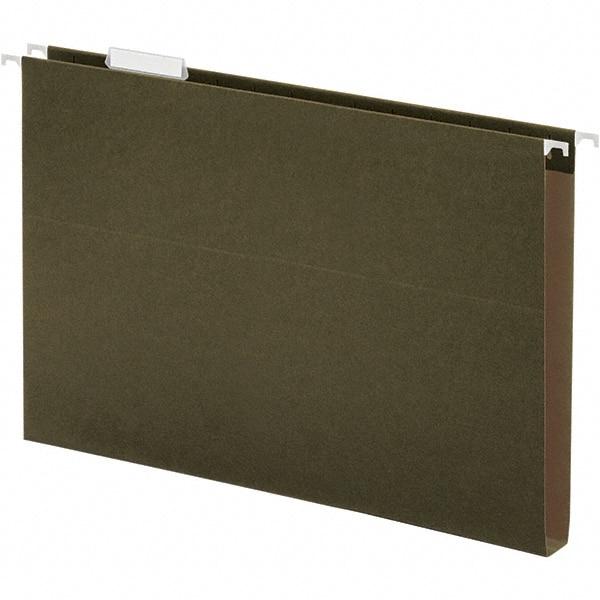 UNIVERSAL - 9-1/2x11-3/4", Legal, Standard Green, Hanging File Folder - 11 Point Stock, 1/5 Tab Cut Location - Caliber Tooling