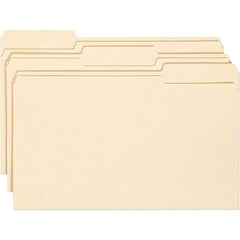 SMEAD - 14-3/4 x 9-1/2", Legal, Manila, File Folders with Top Tab - 11 Point Stock, Assorted Tab Cut Location - Caliber Tooling