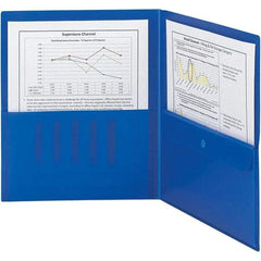 SMEAD - 11 x 8-1/2", Letter Size, Blue, Two Pocket Folder - Caliber Tooling