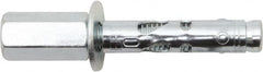 Powers Fasteners - 1/4" Diam, 5/16" Drill, 1-1/2" OAL, 2" Min Embedment Sleeve Concrete Anchor - 1018 Steel, Zinc-Plated Finish, Hex Head, Hex Drive, 1-1/2" Thread Length - Caliber Tooling