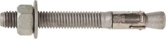 Powers Fasteners - 5/8" Diam, 5/8" Drill, 8-1/2" OAL, 1-1/2" Min Embedment Wedge Expansion Concrete Anchor - 1035 Carbon Steel, Hot Dipped Galvanized Finish, Hex Nut Head, Hex Drive, 6-1/2" Thread Length - Caliber Tooling