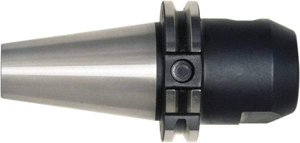 Bilz - CAT50 1-1/2" Shank Diam Taper Shank 1-1/2" Hole End Mill Holder/Adapter - 2-3/4" Nose Diam, 4" Projection, Through-Spindle, Through-Bore & DIN Flange Coolant - Exact Industrial Supply