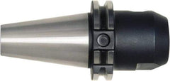 Bilz - CAT40 3/16" Shank Diam Taper Shank 3/16" Hole End Mill Holder/Adapter - 0.689" Nose Diam, 1-3/8" Projection, 5/8-11 Drawbar, Through-Spindle, Through-Bore & DIN Flange Coolant - Exact Industrial Supply