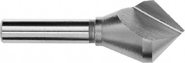 Magafor - 1-1/4" Head Diam, 1/2" Shank Diam, 1 Flute 82° Cobalt Countersink - Uncoated, 2-3/4" OAL, Single End, Straight Shank, Right Hand Cut - Caliber Tooling