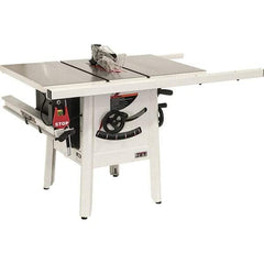 Jet - 10" Blade Diam, 5/8" Arbor Diam, 1 Phase Table Saw - 1-3/4 hp, 27" Wide, 115 Volt, 3-1/8" Cutting Depth - Caliber Tooling