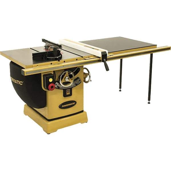 Jet - 10" Blade Diam, 5/8" Arbor Diam, 3 Phase Table Saw - 5 hp, 230/460 Volt, 11-1/4" Cutting Depth - Caliber Tooling