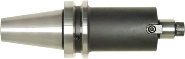 Bilz - CAT50 Taper Shank 1-1/2" Pilot Diam Shell Mill Holder - 2.4" Flange to Nose End Projection, 3.38" Nose Diam, 3/4-16 Lock Screw, Through-Spindle Coolant - Exact Industrial Supply