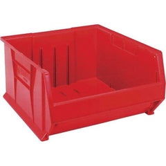 Quantum Storage - 225 Lb Load Capacity Red Polypropylene Tote Container - Stacking, 12" Long x 22-1/2" Wide x 23.9" High - Caliber Tooling