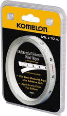 Komelon - Adhesive Tape Measures Length (Inch): 144 Length (Feet): 12.00 - Caliber Tooling