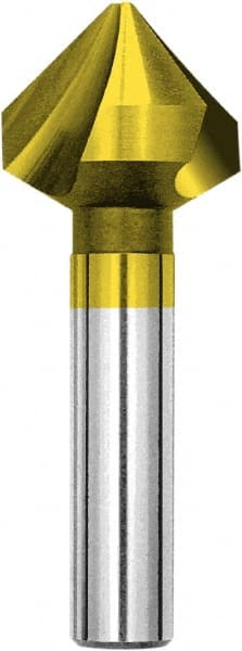 Magafor - 7.3mm Head Diam, 0.236" Shank Diam, 3 Flute 90° Cobalt Countersink - Caliber Tooling