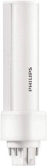 Philips - 5 Watt LED Commercial/Industrial 2 Pin Lamp - 3,500°K Color Temp, 580 Lumens, 60 Volts, PLC, 50,000 hr Avg Life - Caliber Tooling