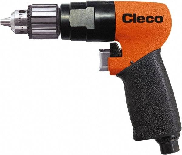 Cleco - 3/8" Keyed Chuck - Pistol Grip Handle, 600 RPM, 0.16 LPS, 20 CFM, 0.7 hp, 90 psi - Caliber Tooling