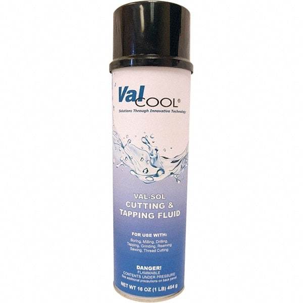 ValCool - Val-Sol, 20 oz Can Cutting & Tapping Fluid - Spray Foam - Caliber Tooling