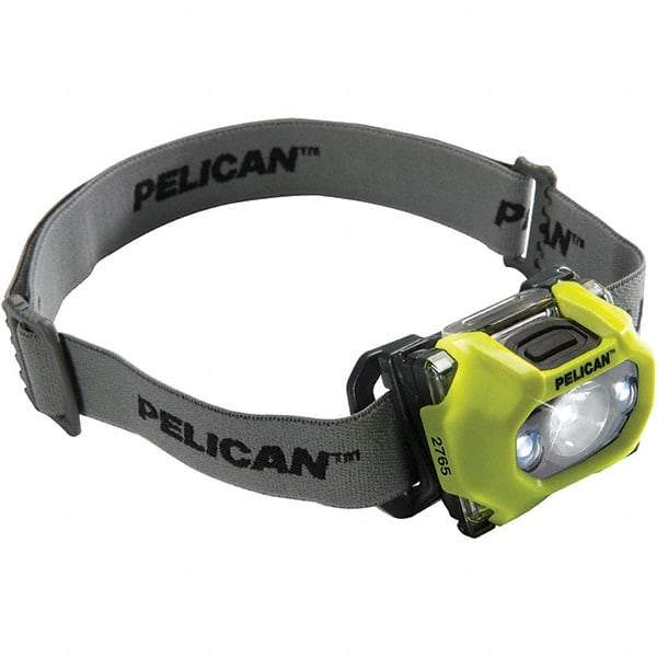 Pelican Products, Inc. - White LED Bulb, 155 Lumens, Hands-free Flashlight - Yellow Polycarbonate Body, 3 AAA Alkaline Batteries Included - Caliber Tooling