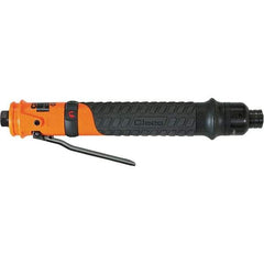 Cleco - 1/4" Bit Holder, 2,800 RPM, Inline Handle Air Screwdriver - 0.3 to 1.6 Ft/Lb Torque, 1/8" Inlet, 11 CFM - Caliber Tooling