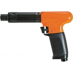 Cleco - 1/4" Bit Holder, 1,100 RPM, Pistol Grip Handle Air Screwdriver - 140 Ft/Lb Torque, 1/4" Inlet, 22 CFM - Caliber Tooling