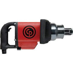 Chicago Pneumatic - #5 Spline Drive, 3,500 RPM, 3,600 Ft/Lb Torque Impact Wrench - D-Handle, 51.5 CFM, 90 psi, 1/2" NPT Inlet - Caliber Tooling