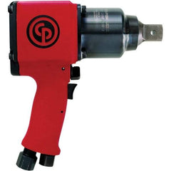 Chicago Pneumatic - 1" Drive, 4,000 RPM, 1,100 Ft/Lb Torque Impact Wrench - Pistol Grip Handle, 52.9 CFM, 90 psi, 3/8" NPT Inlet - Caliber Tooling