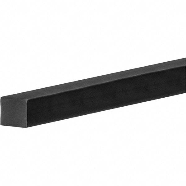 Value Collection - 5' Long, Standard Square Viton Cord - 1/8" Diam, Black - Caliber Tooling