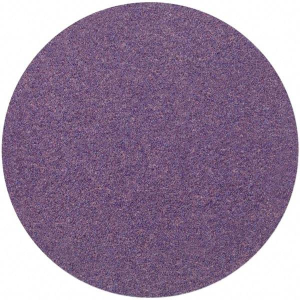 3M - 5" Diam, 240 Grit Ceramic Adhesive PSA Disc - Very Fine Grade, Purple, Polyester Backing, Flexible, 12,000 Max RPM, Use with Random Orbital Sanders - Caliber Tooling