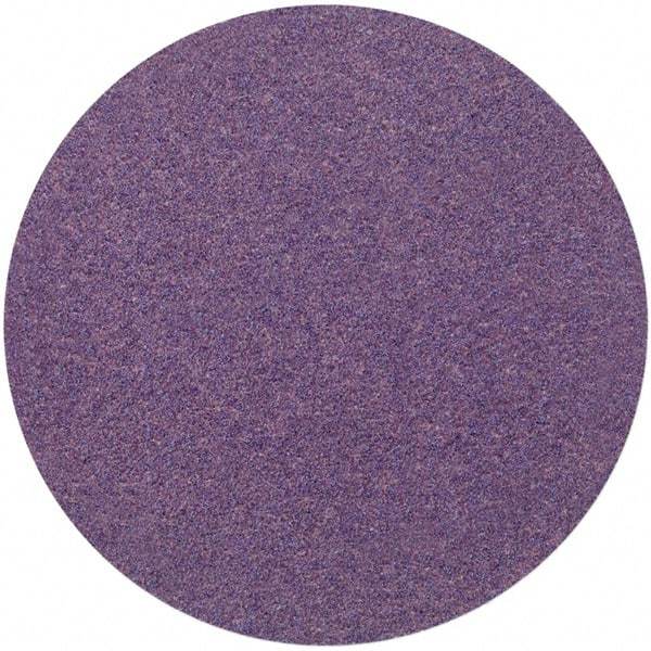 3M - 5" Diam, 320 Grit Ceramic Adhesive PSA Disc - Extra Fine Grade, Purple, Polyester Backing, Flexible, 12,000 Max RPM, Use with Random Orbital Sanders - Caliber Tooling