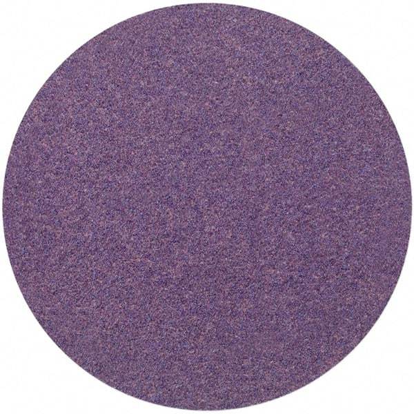 3M - 6" Diam, 240 Grit Ceramic Adhesive PSA Disc - Very Fine Grade, Purple, Polyester Backing, Flexible, 12,000 Max RPM, Use with Random Orbital Sanders - Caliber Tooling