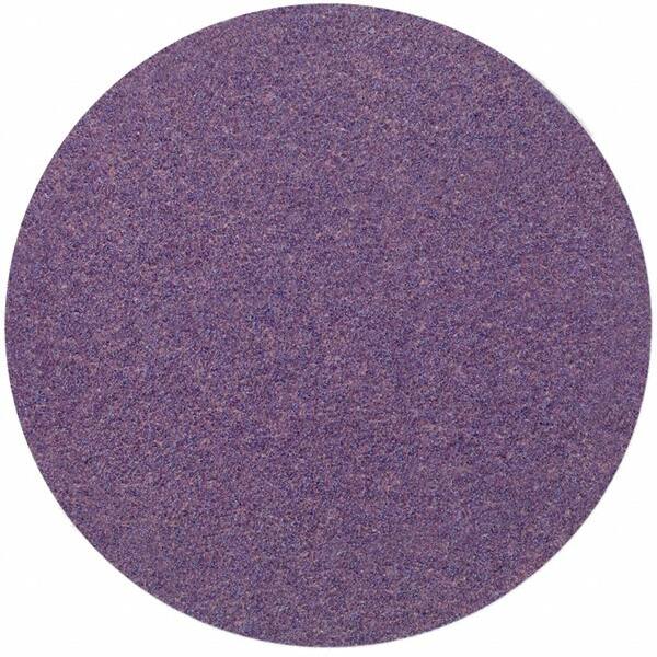 3M - 6" Diam, 320 Grit Ceramic Adhesive PSA Disc - Extra Fine Grade, Purple, Polyester Backing, Flexible, 12,000 Max RPM, Use with Random Orbital Sanders - Caliber Tooling