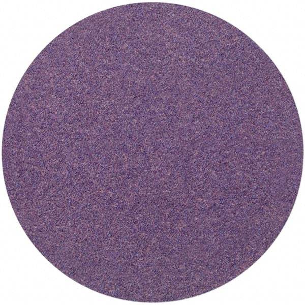 3M - 6" Diam, 240 Grit Ceramic Adhesive PSA Disc - Very Fine Grade, Purple, Polyester Backing, Flexible, 12,000 Max RPM, Use with Random Orbital Sanders - Caliber Tooling