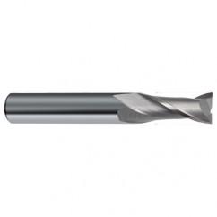 11/16 Dia. x 4 Overall Length 2-Flute Square End Solid Carbide SE End Mill-Round Shank-Center Cut-Uncoated - Caliber Tooling