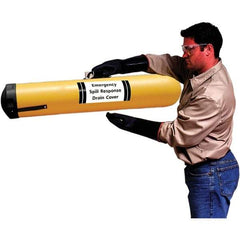 UltraTech - 39" Long x 6' Wide, Polyethylene Drain Seal - Yellow/Black, Use for Spill Response - Caliber Tooling