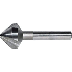 Keo - 1/2" Head Diam, 1/4" Shank Diam, 3 Flute 82° Cobalt Countersink - Bright Finish, 1-7/8" OAL, Single End, Straight Shank, Right Hand Cut - Caliber Tooling