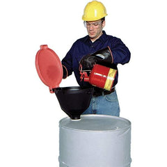 UltraTech - 11" High x 13" Diam, Polyethylene, Burp Free Funnel - 5 Gal Drum/Pail Capacity - Caliber Tooling