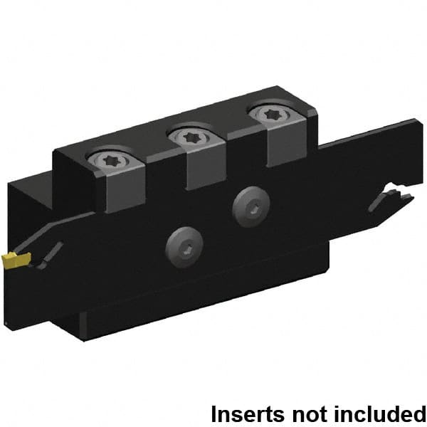 Kennametal - Tool Block Style EVTZN, 26mm Blade Height, 78mm OAL, 49mm OAH, Indexable Cutoff Blade Tool Block - 20mm Shank Height, 20mm Shank Width, Through Coolant, Series Beyond Evolution - Caliber Tooling